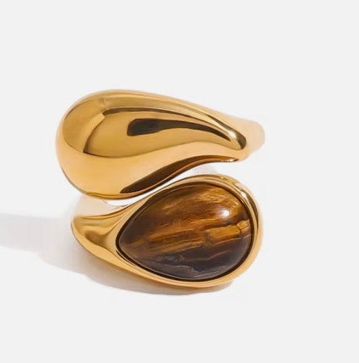 Jane tiger eye ring