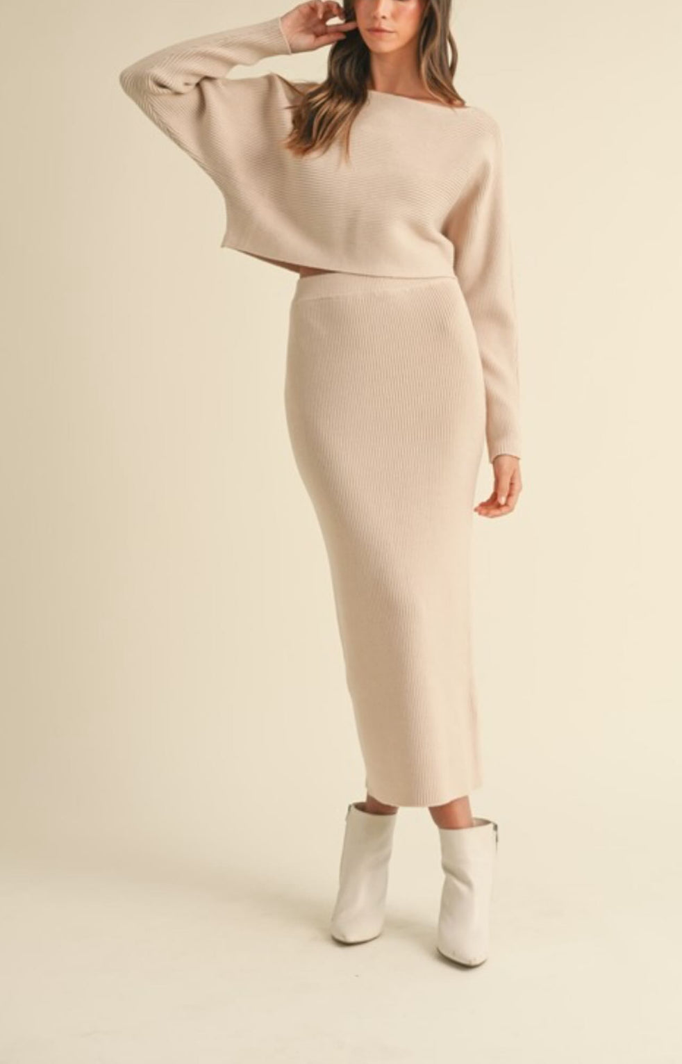 Suzette knit skirt set