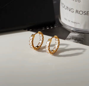 Small cz hoops