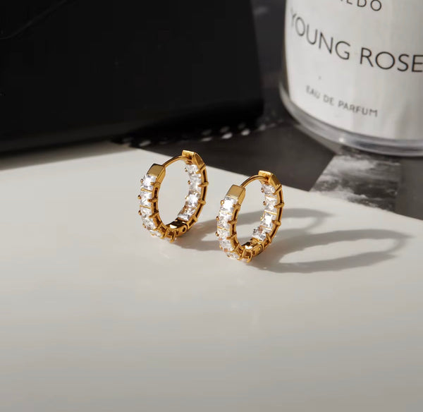 Small cz hoops
