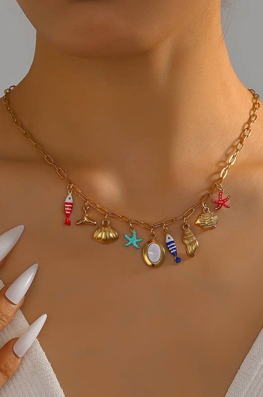 18K STAINLESS STEEL TARNISH FREE FISH NECKLACE