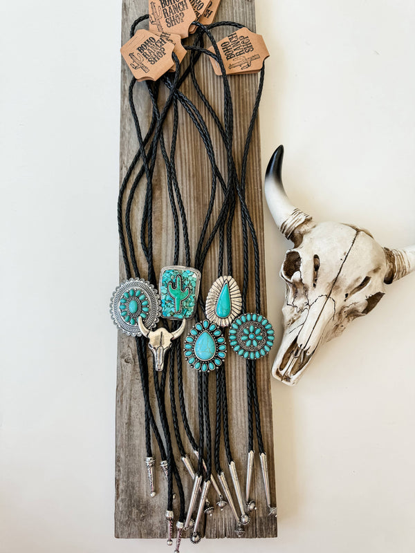 Western Bolo Long Pendant Necklace
