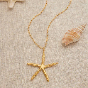 18K STAINLESS STEEL TARNISH FREE STARFISH NECKLACE