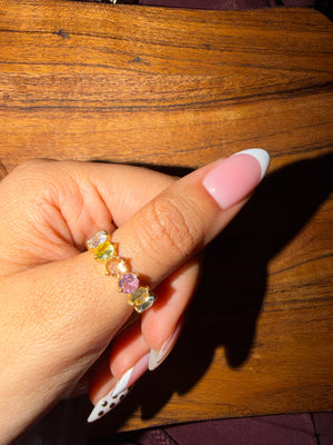 Multicolor pink ring