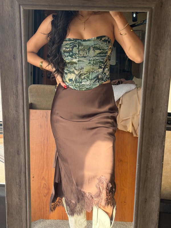 Embroidered Horse Corset