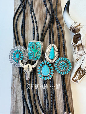 Western Bolo Long Pendant Necklace