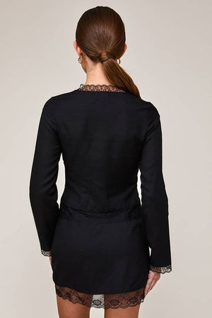 Ellie lace trim skirt set