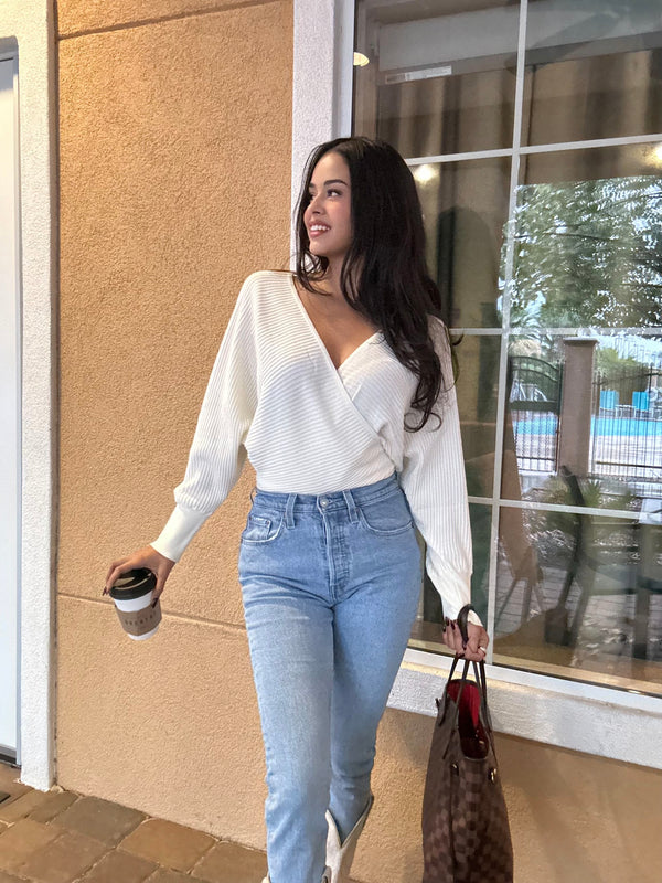 Cream sweater bodysuit