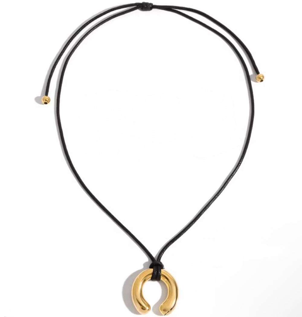 horseshoe tie necklace