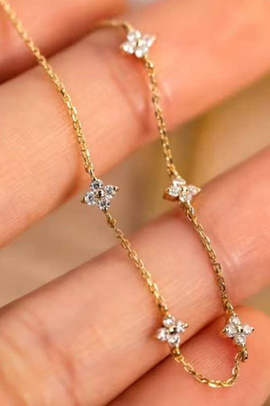 18K STAINLESS STEEL TARNISH FREE FLOWER  BRACELET | 40B5213