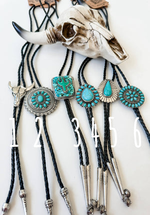 Western Bolo Long Pendant Necklace
