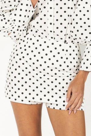 Polka Dot Mini Skort