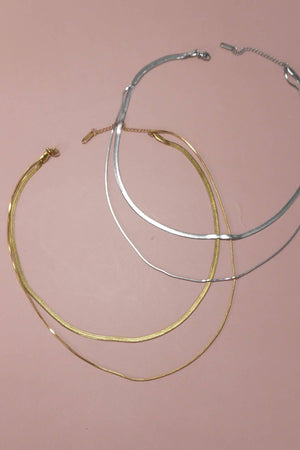STAINLESS STEEL TARNISH FREE  MULTI LAYER NECKLACE