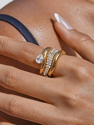 18K Gold Non-Tarnish Stackable Rings