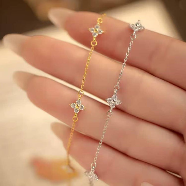 18K STAINLESS STEEL TARNISH FREE FLOWER  BRACELET | 40B5213