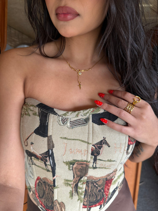 Ivory western corset