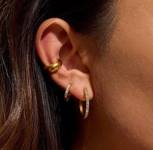 Oval cz hoops