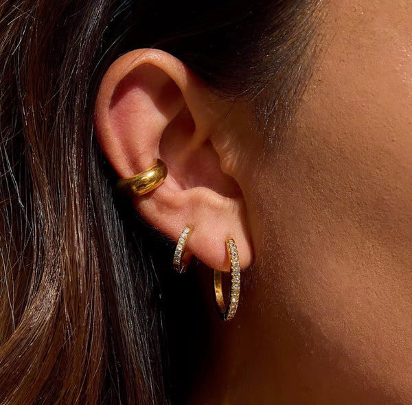 Oval cz hoops
