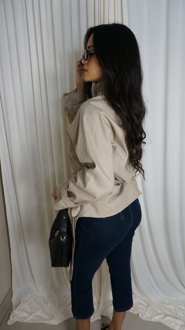 HIGH NECK TRENCH JACKET
