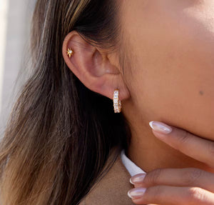 Small cz hoops