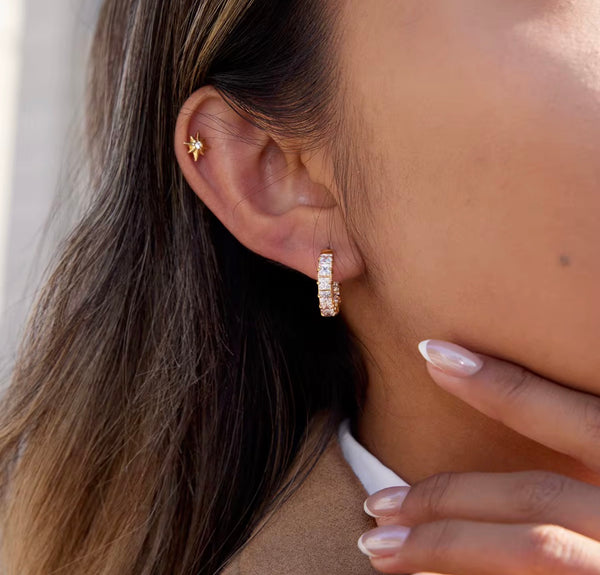 Small cz hoops