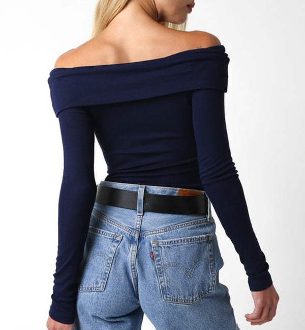 Midnight off shoulder top