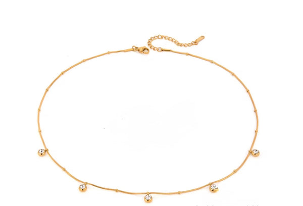 Dainty stone necklace