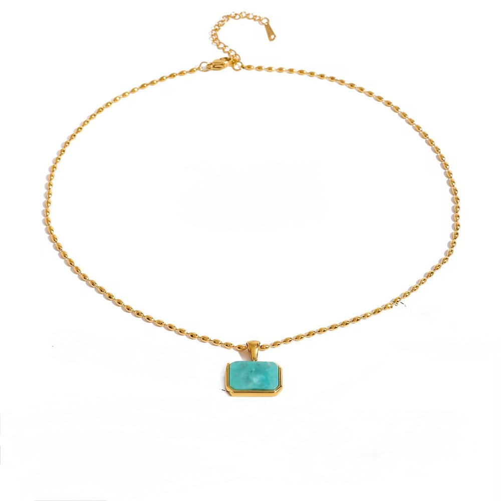 Turquoise gold necklace