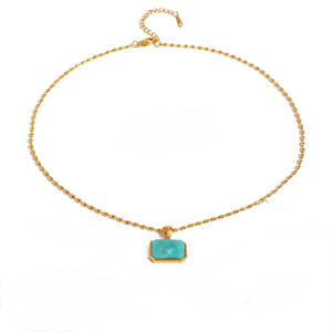 Turquoise gold necklace