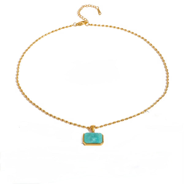 Turquoise gold necklace
