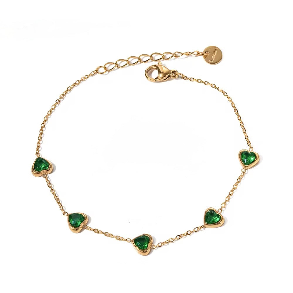 Emerald hearts
