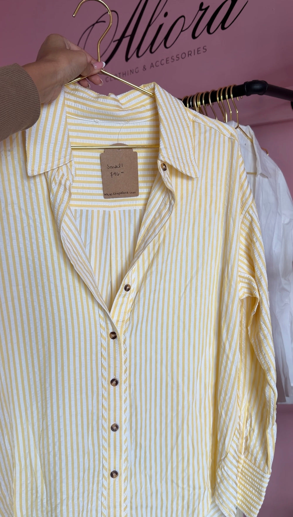 Butter striped button down