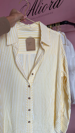 Butter striped button down