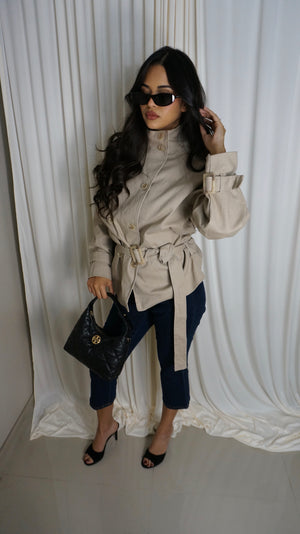 HIGH NECK TRENCH JACKET