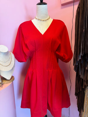Cherry red dress