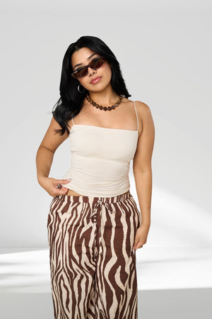 Zebra linen pants