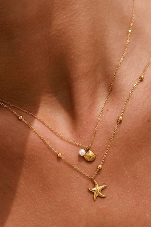 Starfish layered necklace