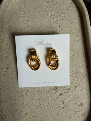 Small gold twists earrings