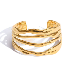 Gold cuff bangle