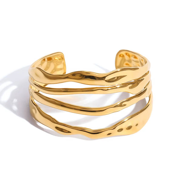 Gold cuff bangle