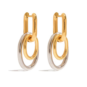 Draped chain earrings