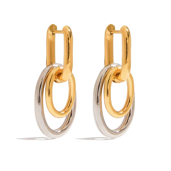 Draped chain earrings