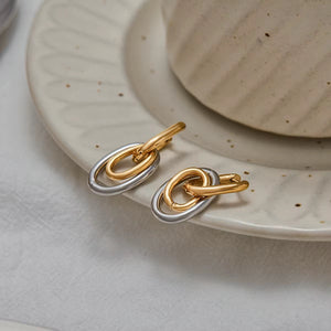 Draped chain earrings