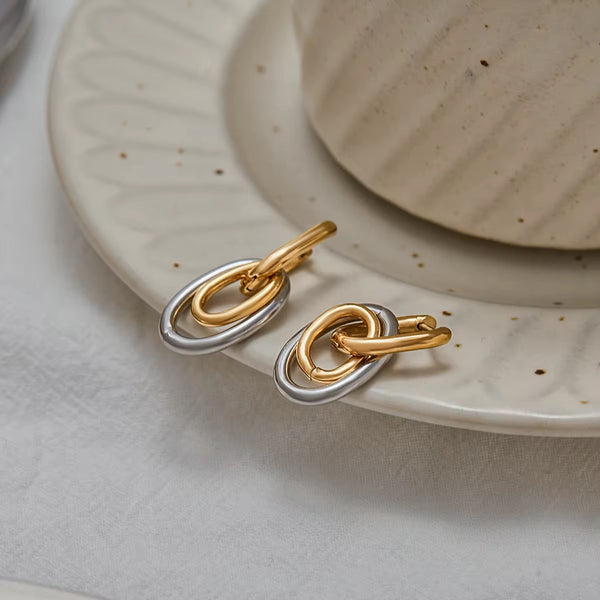 Draped chain earrings