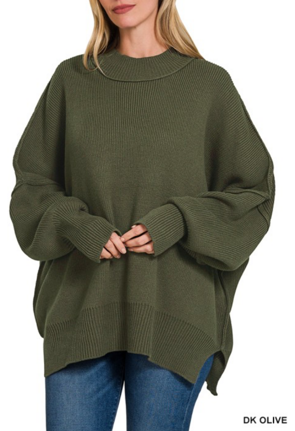 Olive Mock neck sweater