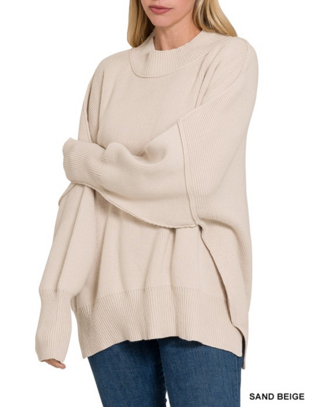 Mock neck sweater