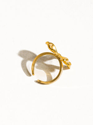 Waverly 18K Non-Tarnish Bow Adjustable Ring