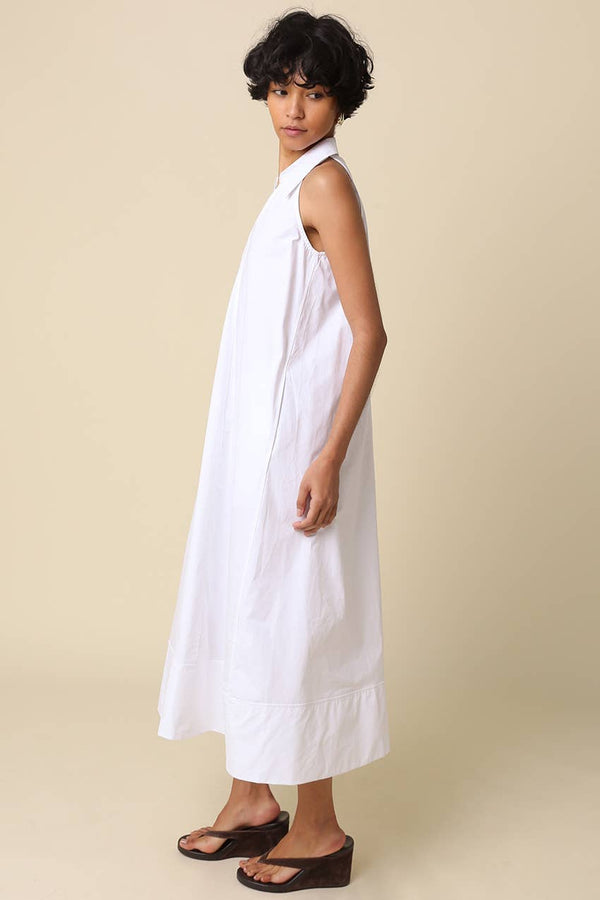 Bella Collared A-Line Maxi Dress