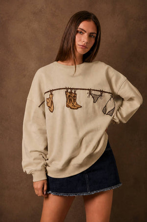 SWEATSHIRT WITH "RODEO" GRAPHICS ON FRONT