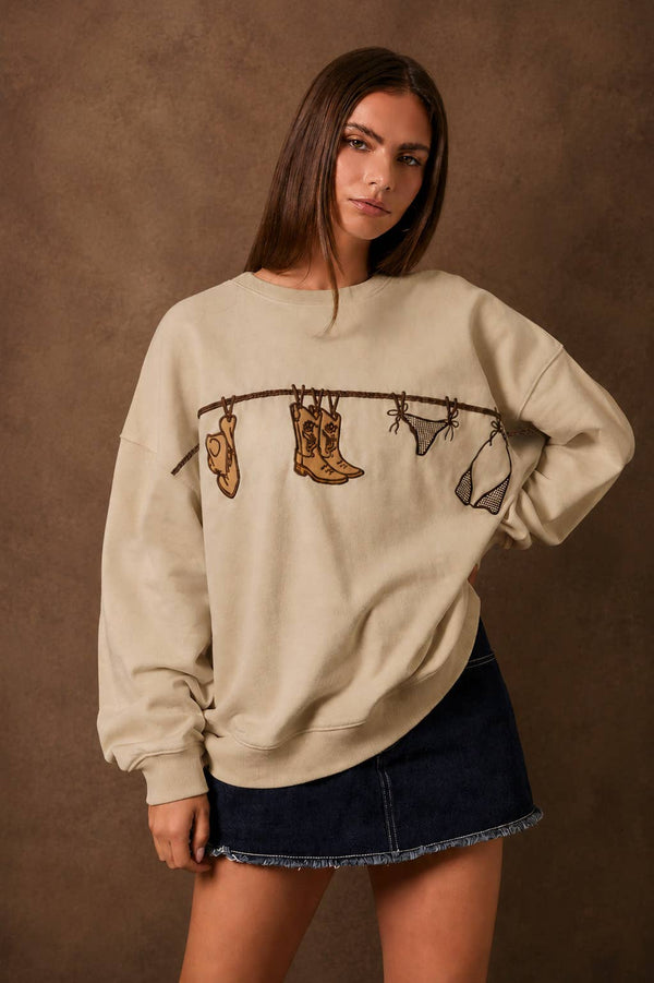 SWEATSHIRT WITH "RODEO" GRAPHICS ON FRONT